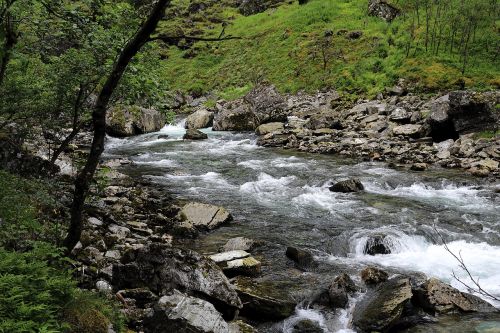 mountain stream norway wild