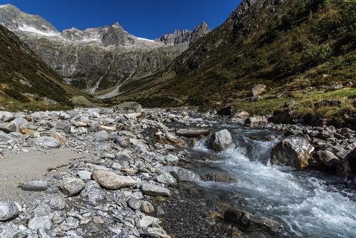 mountain stream  landscape  alpine