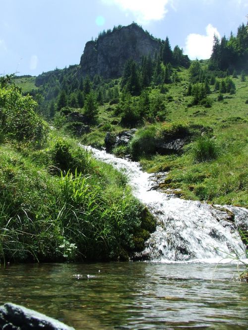 mountain stream water karst