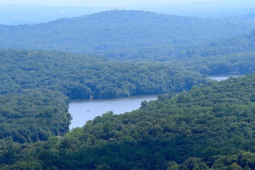 mountain view lake trees