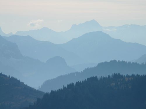 mountains panorama distant view