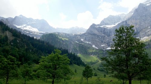 mountains hiking view