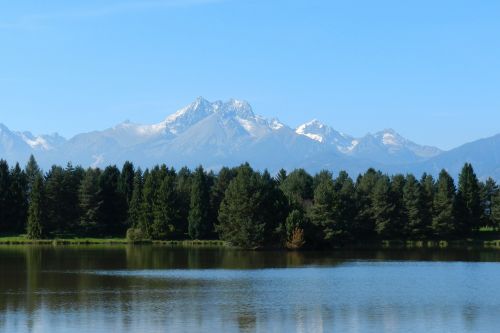 mountains pond mountain the high tatras