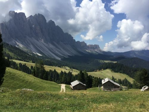 mountains alpine cabins
