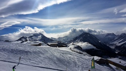 mountains clouds schne