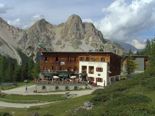 mountains mountain hut dolomites