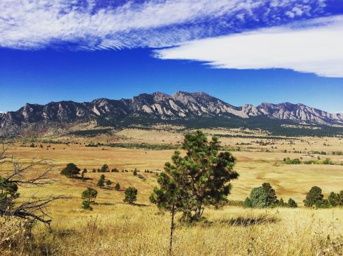 mountains landscape blue sky