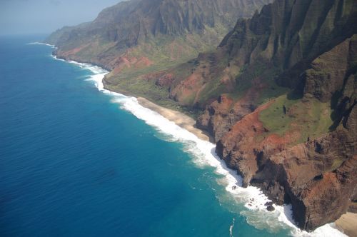 mountains ocean hawaii