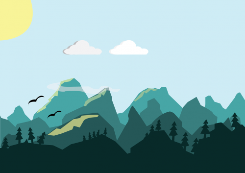 mountains hills vector graphics