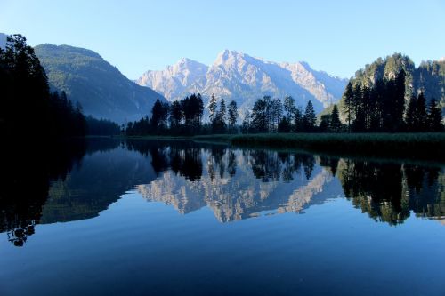 mountains lake water