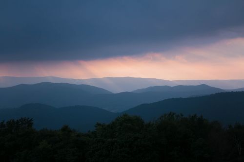 mountains dusk cloud