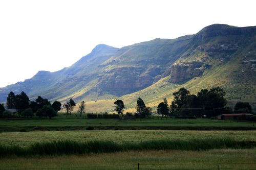 mountains changing hues sunlight