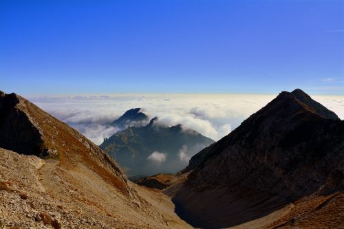 mountains clouds landscape