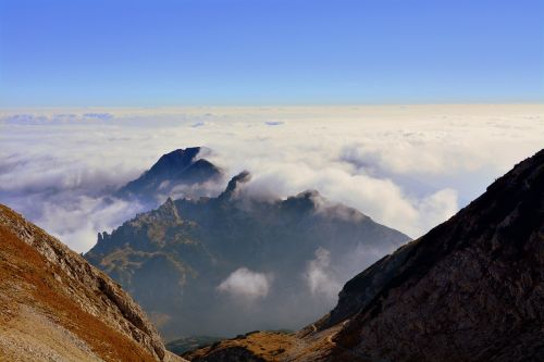 mountains clouds landscape