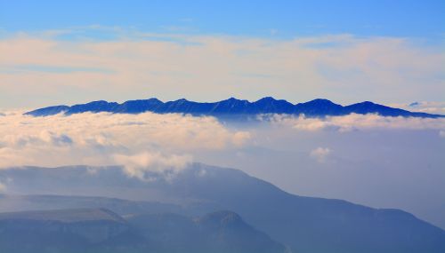 mountains clouds landscape