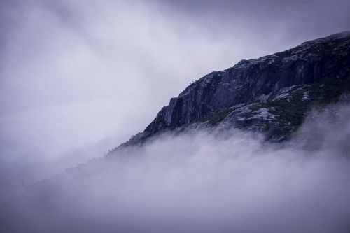 mountains sky clouds