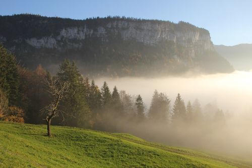 mountains sun rest