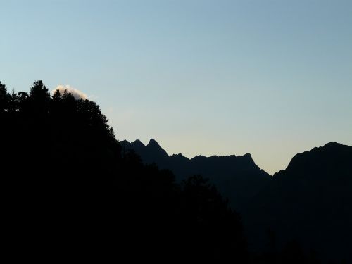 mountains sky tree