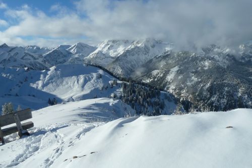 mountains wintry landscape