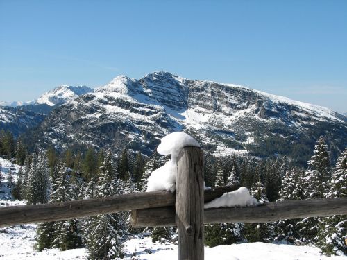 mountains snow winter landscape