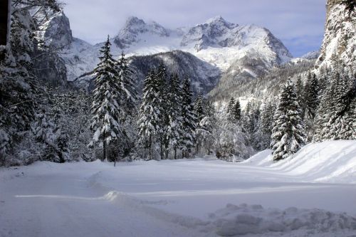 mountains austria snow