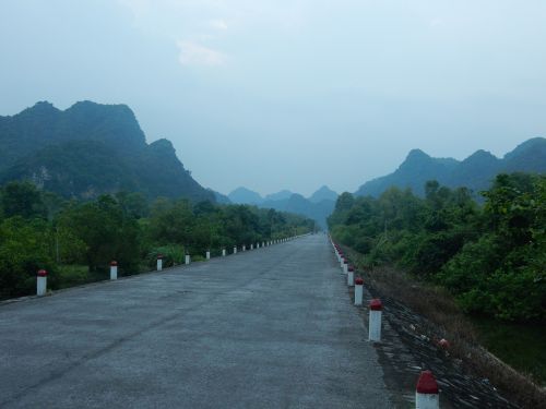 mountains road asia