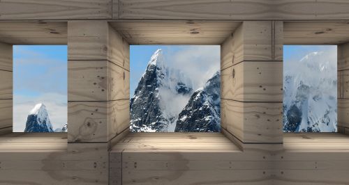 mountains summit window
