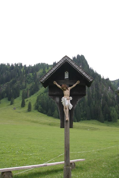 mountains austria cross