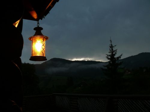 mountains lamp nature