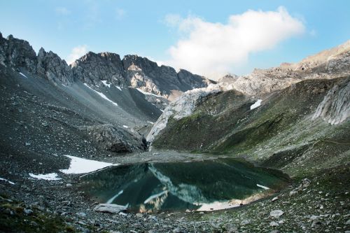 mountains alpine lake