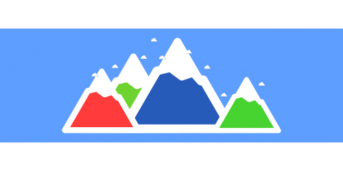 mountains graphic cartoon
