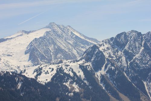 mountains sky clouds