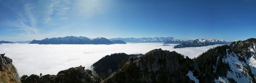 mountains panorama clouds