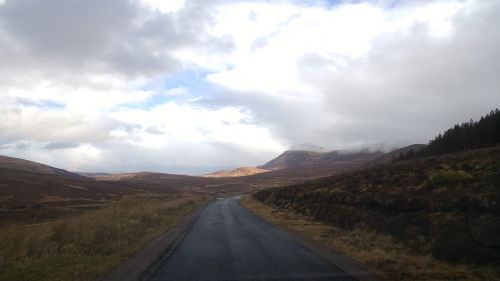 mountains scotland clouds