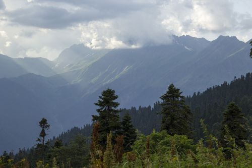 mountains nature clouds