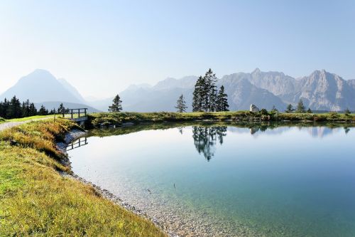 mountains lake water