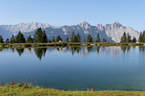 mountains lake water