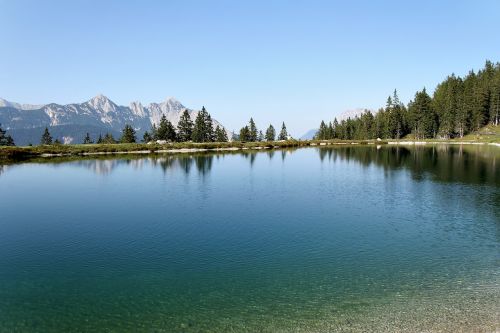 mountains lake water