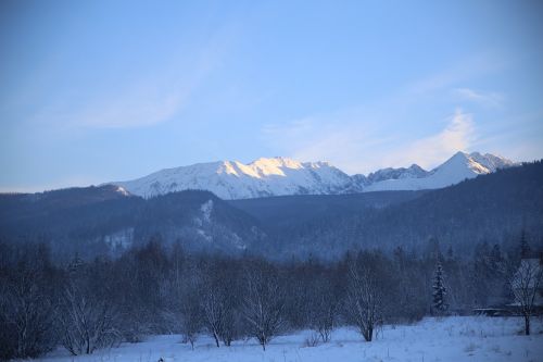 mountains buried landscape