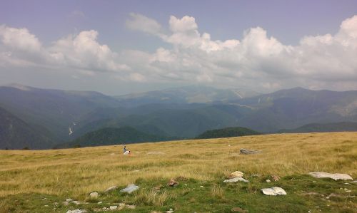 mountains clouds landscape