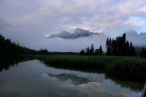 mountains lake water