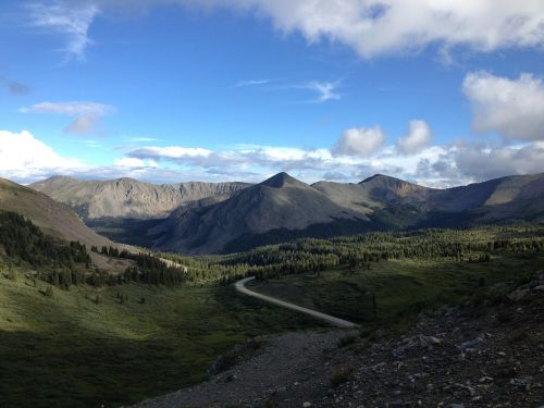 mountains valley road