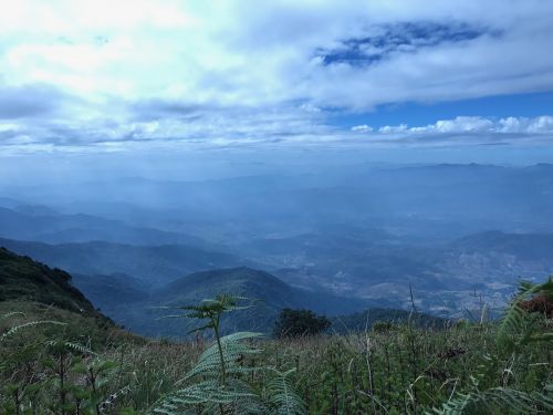 mountains sky surfing