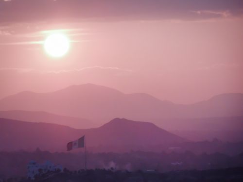 mountains mexico flag