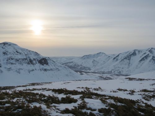 mountains ridge slopes