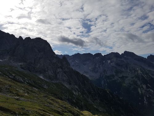 mountains clouds the alps