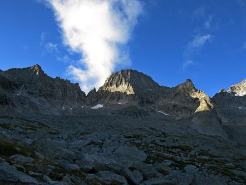 mountains sky cloud