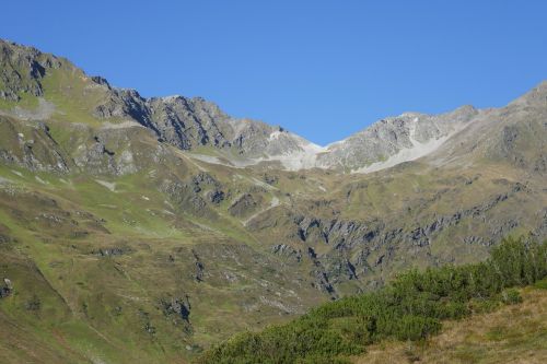 mountains sky blue