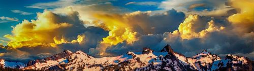 mountains clouds landscape