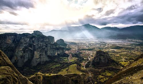 mountains sky nature